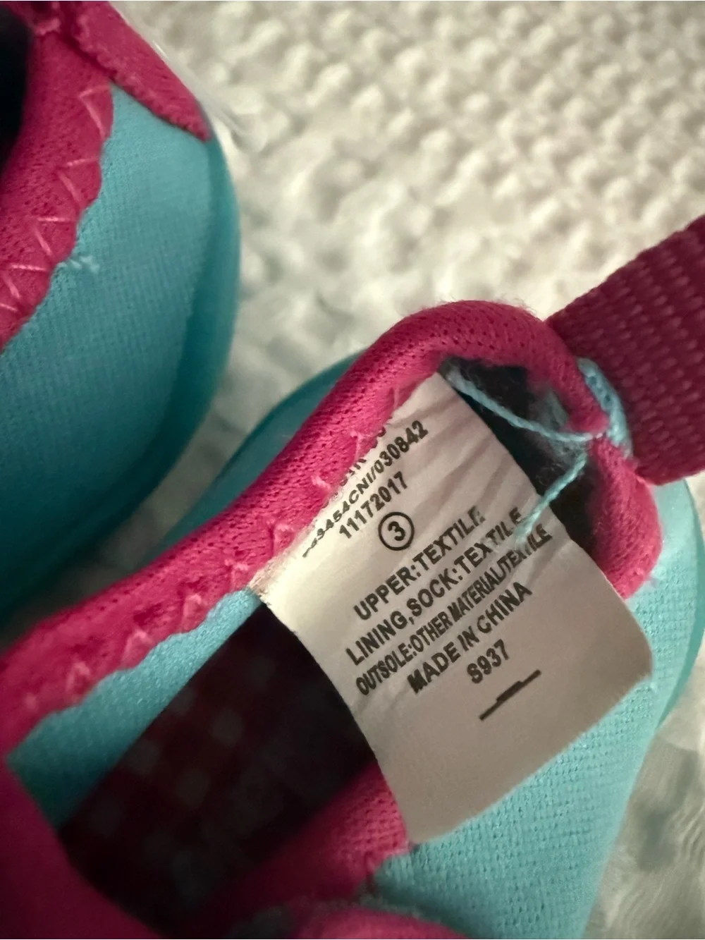 Gymboree Girls Blue/Pink Slip-On Water Shoes for Water Sports, US Size 3